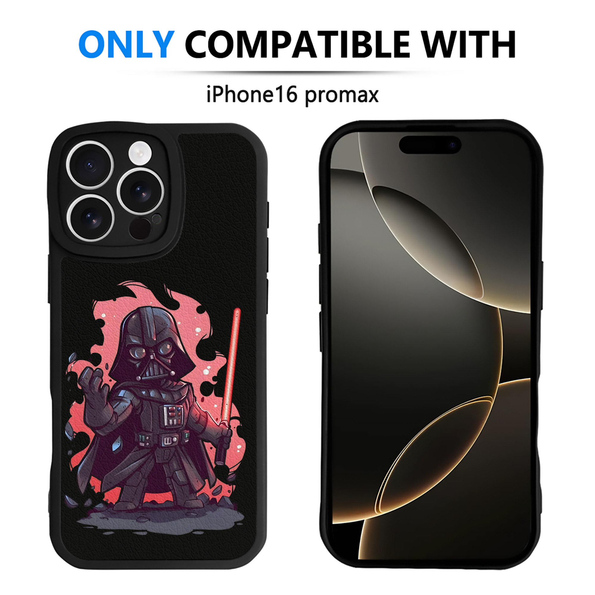 （画像用） スター・ウォーズ Star Wars 【iPhone 16シリーズ対応】シリコンスマホケース（レザー調） 材質：シリコン